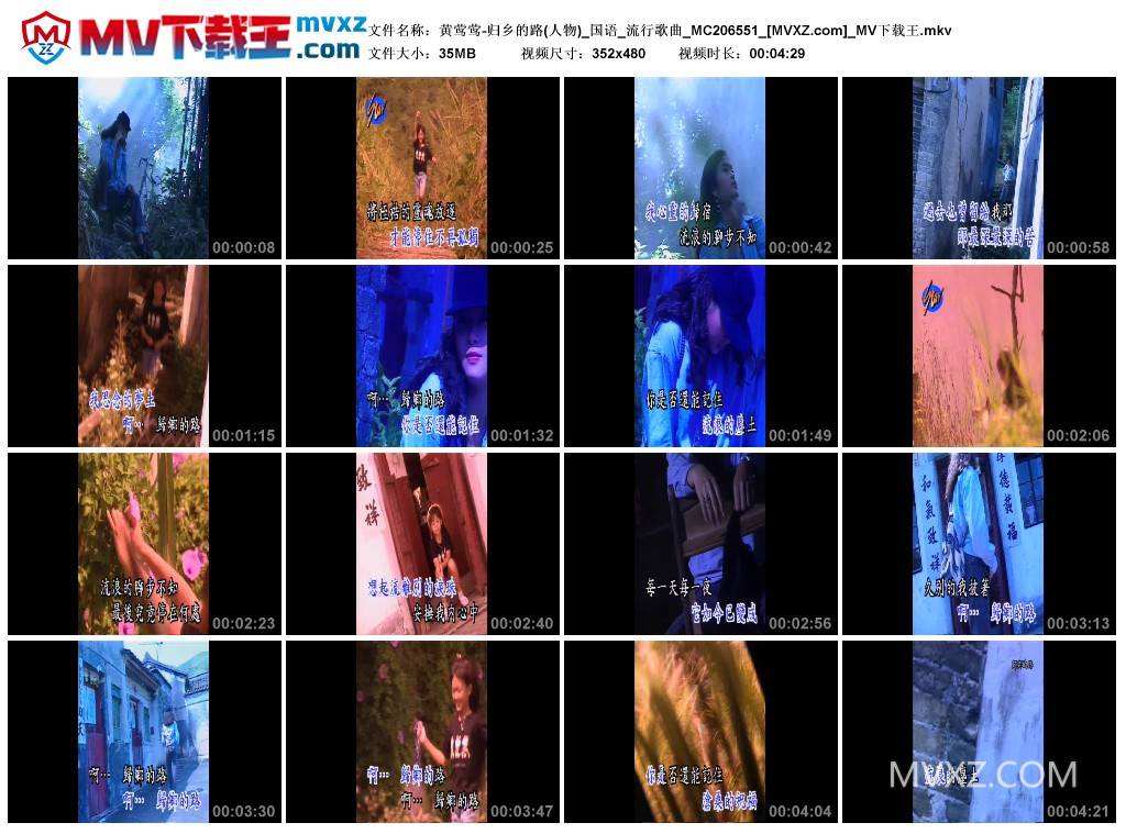黄莺莺-归乡的路(人物)_国语_流行歌曲_MC206551